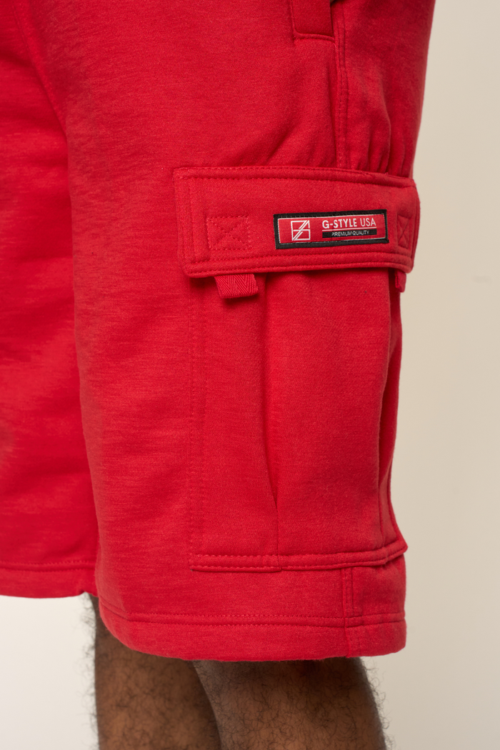 Men's Solid Fleece Heavyweight Cargo Shorts G-Style USA