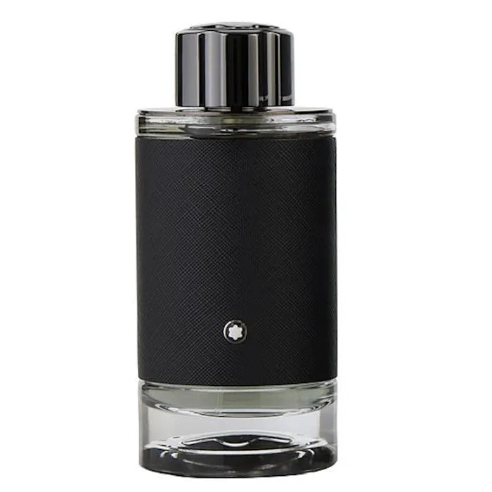 Montblanc Explorer Eau de Parfum homme 100ml flacon cuir grainé noir bouchon anthracite — Delvale
