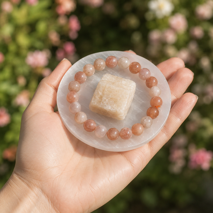 Moonstone Crystal Gift Set For Emotional Support and Protection, Real Polished Gemstones.