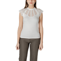 Image 1 : Blouse blanche Morgan De Toi col montant sans manches pour femme — delvale