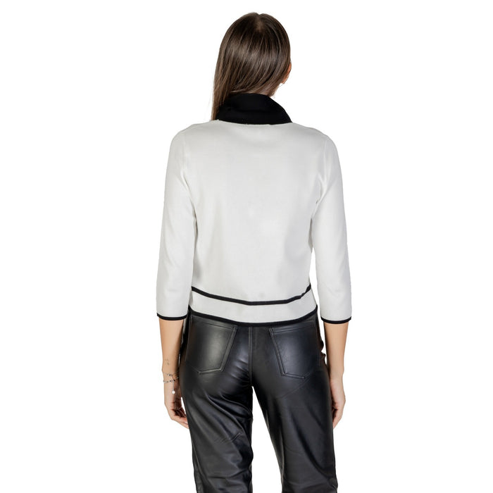 Image 2 : Détail cardigan blanc Morgan De Toi viscose polyamide manches trois-quarts — delvale