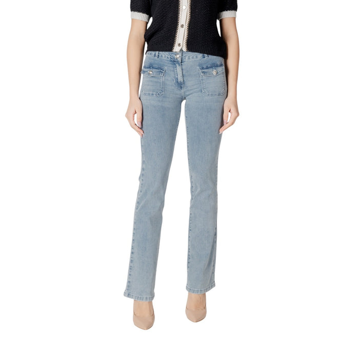 Image 1 : Jeans femme Morgan De Toi bleu monochrome vue de face — delvale