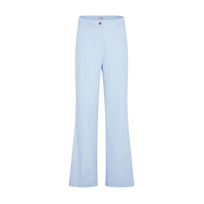 Image 2 : Détail du pantalon Morgan De Toi bleu rayé avec poches frontales — delvale