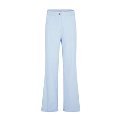 Image 2 : Détail du pantalon Morgan De Toi bleu rayé avec poches frontales — delvale