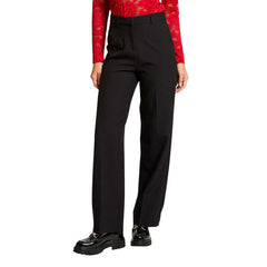 Image 2 : Détail du pantalon noir femme Morgan De Toi, matière polyester stretch — delvale