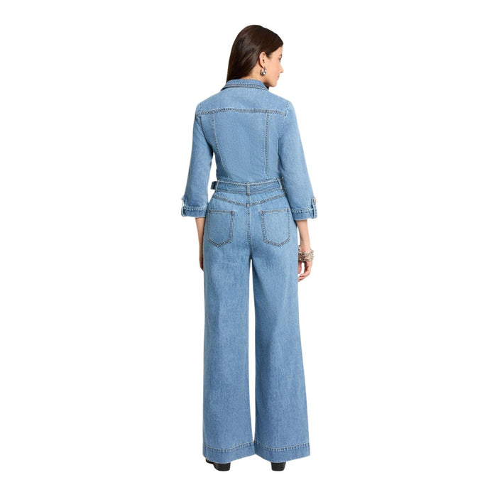 Image 2 : Détail survêtement Morgan De Toi bleu azur fermeture boutons et poches — delvale