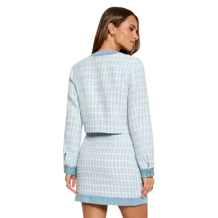 Image 3 : Veste femme Morgan De Toi bleu azur coupe élégante manches longues — delvale