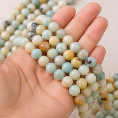 Multi Amazonite Beads, Natural Round Crystal Beads 4mm to 10mm