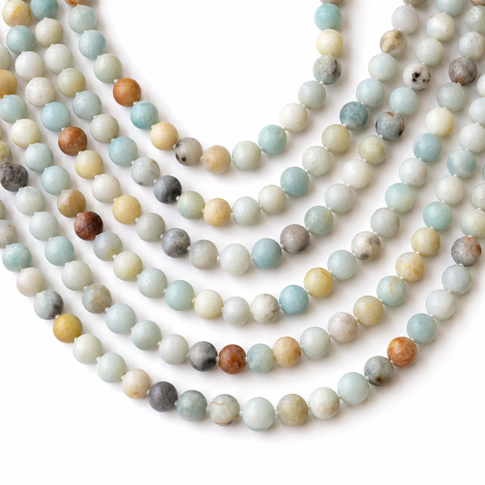 Multi Amazonite Beads, Natural Round Crystal Beads 4mm to 10mm