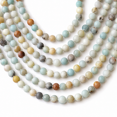 Multi Amazonite Beads, Natural Round Crystal Beads 4mm to 10mm