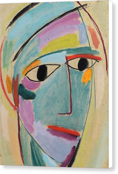 Mystical head, Three-quarter profile - Canvas Print