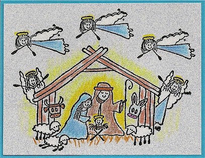 Nativity Rubber Stamp 2494K