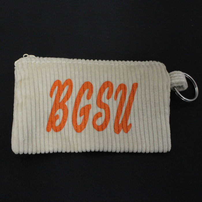 Neil BGSU Corduroy CREAM Coin Pouch