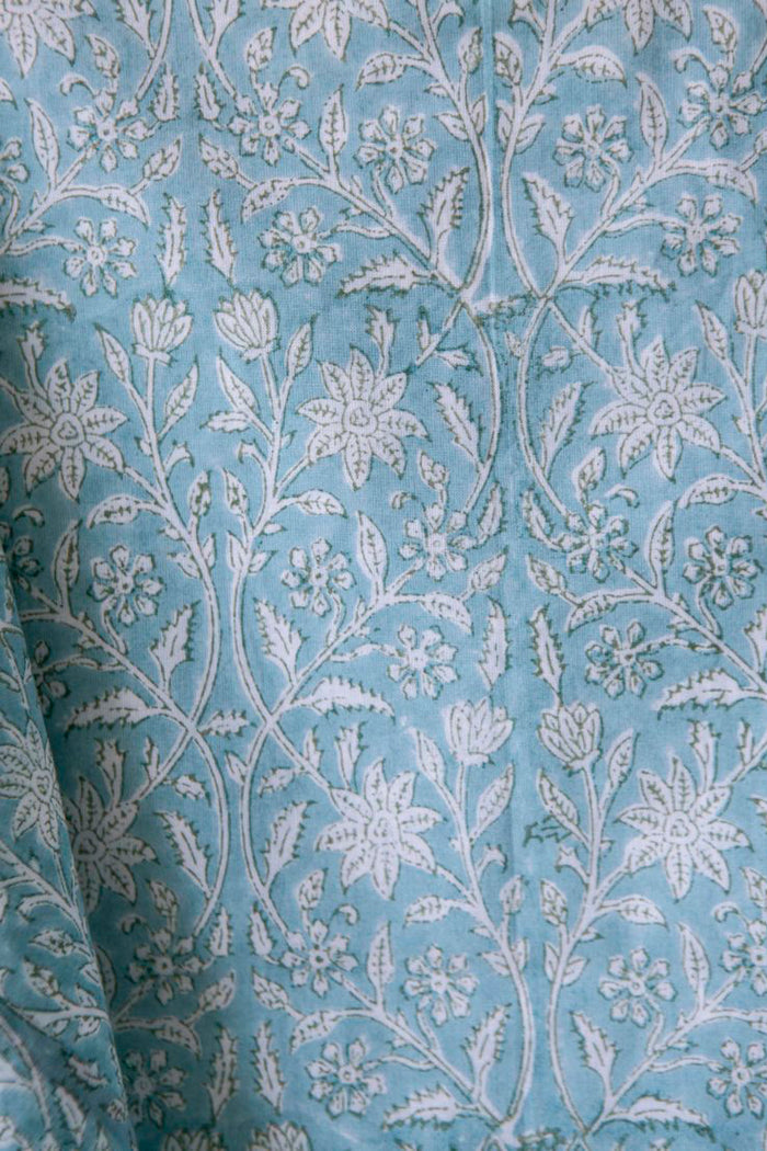 Nest Factory Block Print Halter Top Aqua
