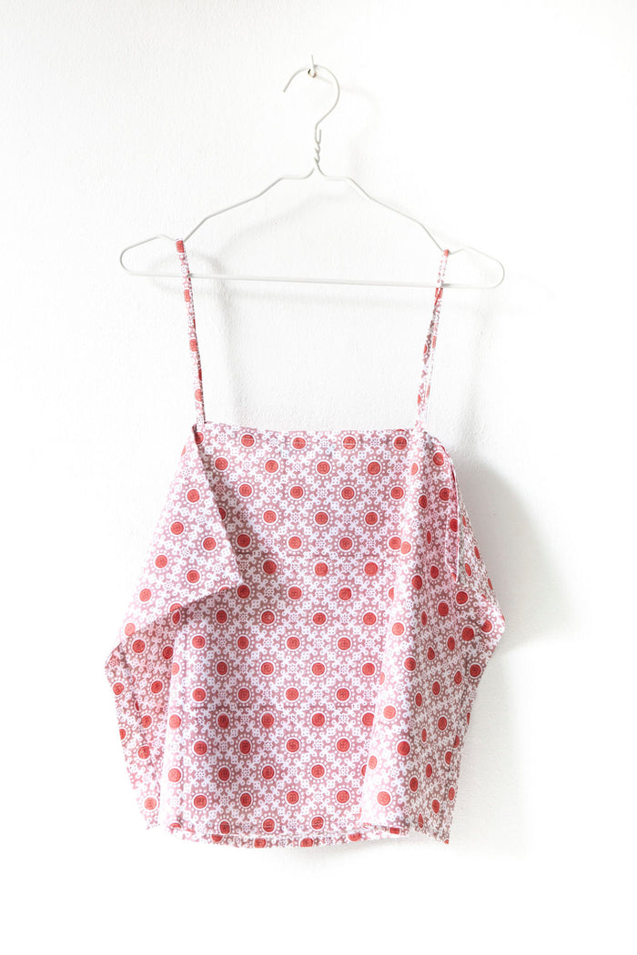 Nest Factory Block Print Halter Top Red