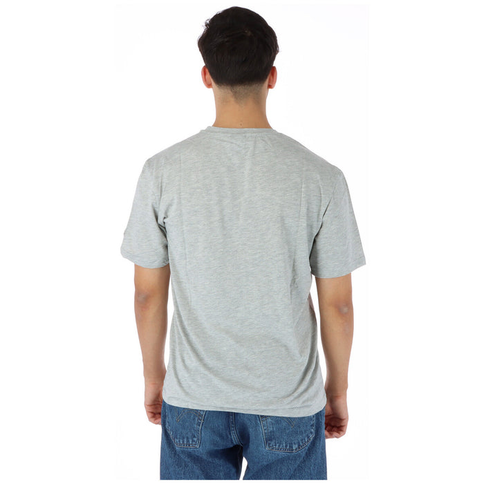 Image 2 : Vue de face du t-shirt North Sails homme gris chiné avec logo imprimé marine et bleu sur la poitrine — Delvale