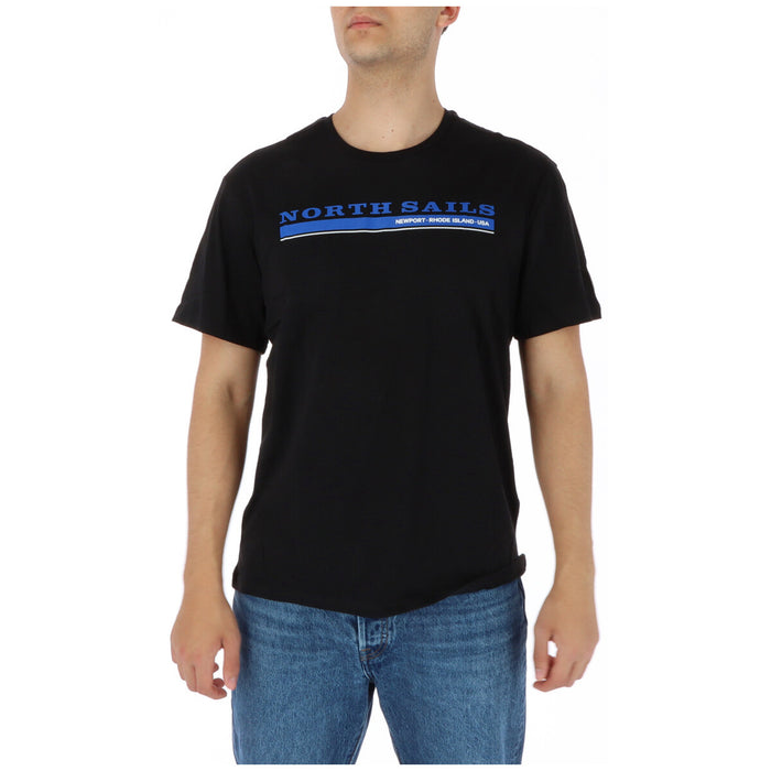 Image 7 : Gros plan sur l'encolure ronde et les épaules du t-shirt North Sails homme gris chiné — Delvale