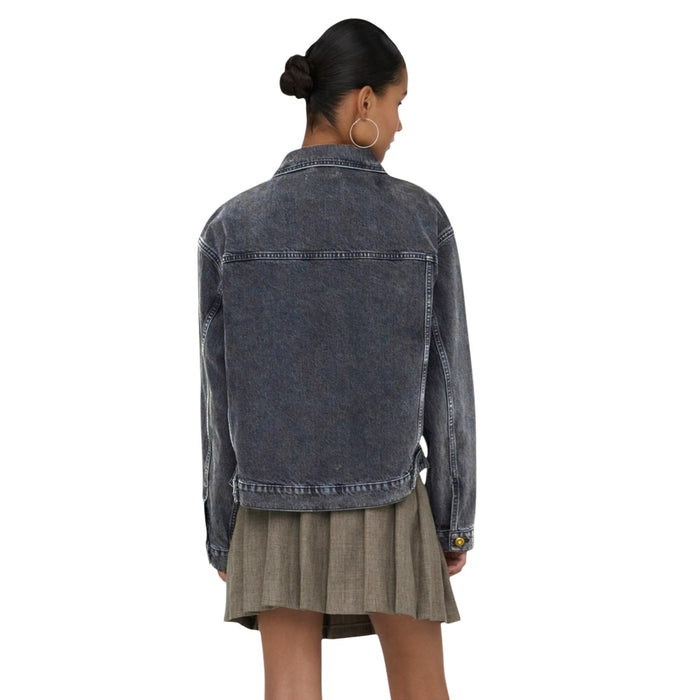 Image 2 : Jaquette Only femme noire en coton, détail de la coupe et finitions — Delvale