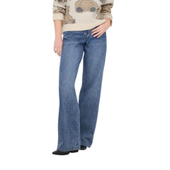 Image 1 : Jeans Only femme bleu coupe moderne en coton organique, vue de face — Delvale