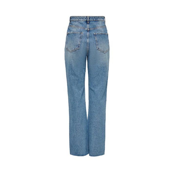 Image 2 : Détail du jeans femme Only bleu, focus sur les poches et la coupe moderne — Delvale