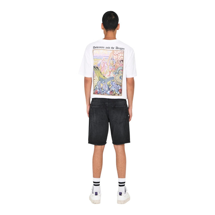 Image 5 : Bermuda jean noir homme Only & Sons, détail tissu denim et piqûres contrastantes — Delvale