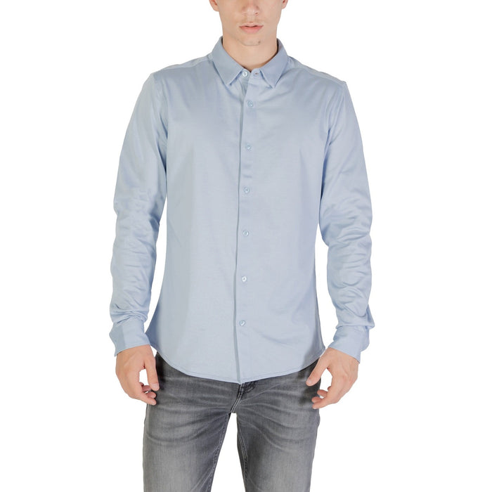 Image 1 : Chemise homme Only & Sons bleu azur coupe slim col classique — Delvale