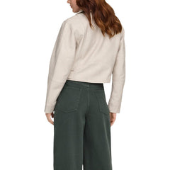 Image 2 : Détail de la veste Only beige femme, coupe élégante et décontractée — delvale