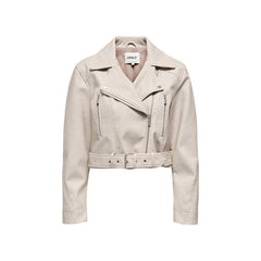 Image 3 : Only veste beige femme polyester, design sophistiqué col revers — delvale