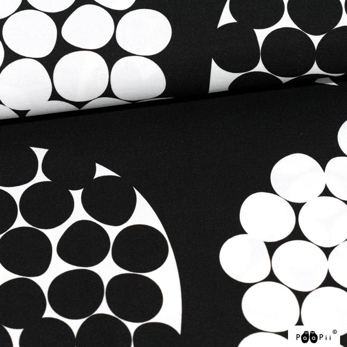 PaaPii Rubus Cotton Fabric Black/White