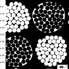 PaaPii Rubus Cotton Fabric Black/White