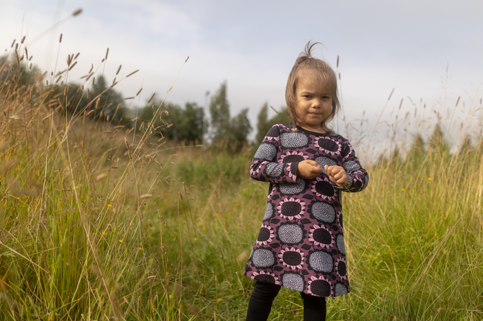 PaaPii Sara Girls' Organic Dress Sunflower