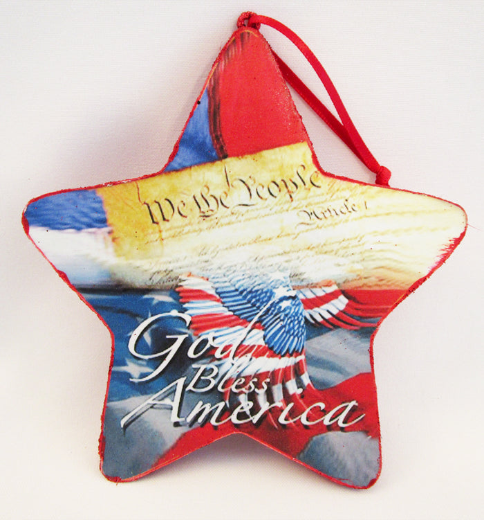 God Bless American Star Ornament - Designs by Ginny