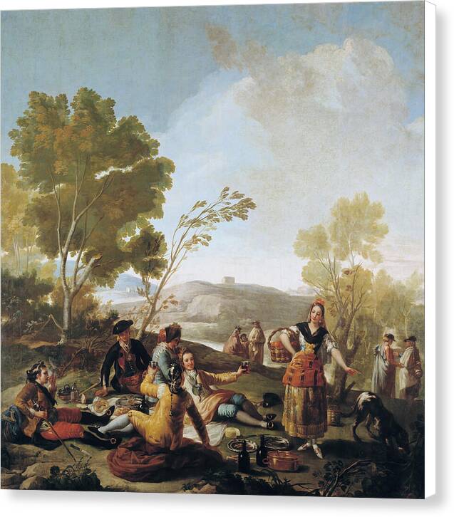 Picnic on the Banks of the Manzanares - Canvas Print