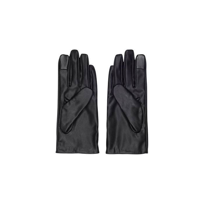 Image 2 : Gants Pieces noirs pour femme, détail de la finition — Delvale