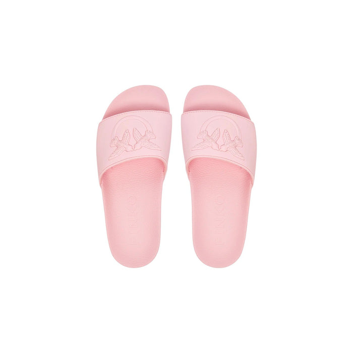 Image 1 : Mules Pinko femme rose en PVC, vue de face — Delvale