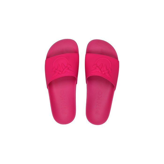 Image 6 : Mules Pinko femme style slides PVC vert sauge, présentation complète de la paire — Delvale