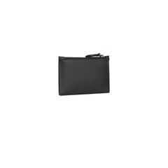 Image 2 : Détail portefeuille Pinko noir en cuir véritable format compact — Delvale