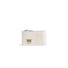 Image 4 : Portefeuille compact Pinko noir cuir italien pour femme — Delvale