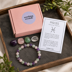 PISCES Zodiac Crystal Kit, Pisces Birthstones Tumbled Stones Set, Pisces Gifts