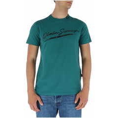 Image 4 : Vue latérale du t-shirt Plein Sport homme gris avec badge de marque sur le côté — Delvale