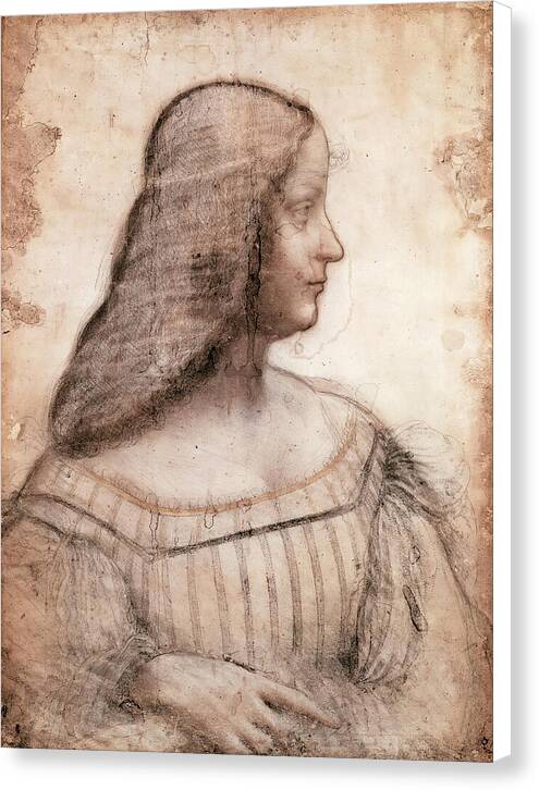 Portrait of Isabella d'Este - Canvas Print