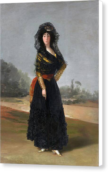 Portrait of the Duchess of Alba - Canvas Print