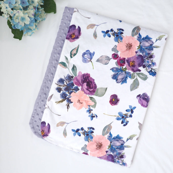 Premium Baby & Toddler Blanket - Purple & Blush Floral - Premium blanket from Honey Lemonade - Just $45.95! Shop now at Pat's Monograms