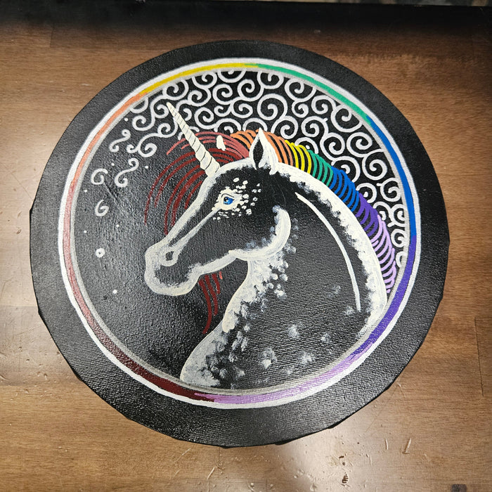 Pride Unicorn Canvas Painting