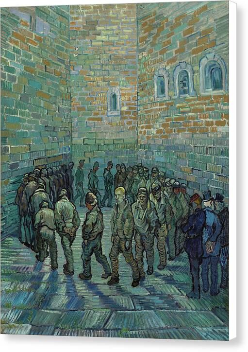 Prisoners Exercising - Canvas Print