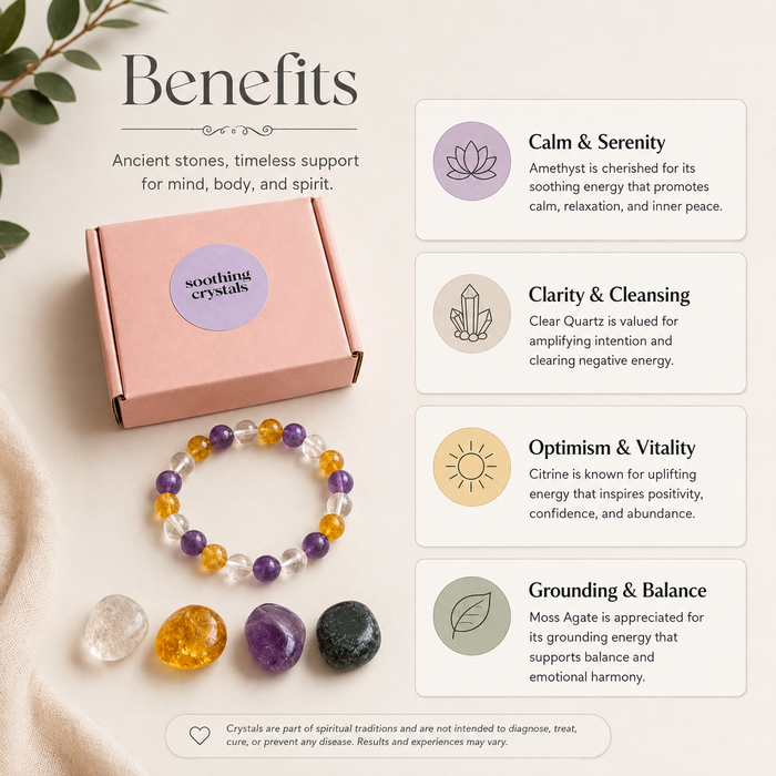 Promotes HEALTH Crystal Kit, Gemstone Tumble Kit, Health Crystal Gift Set