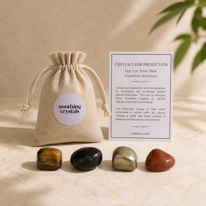 PROTECTION Crystal Kit, Gemstone Tumble Kit, Protection Crystal Gift Set
