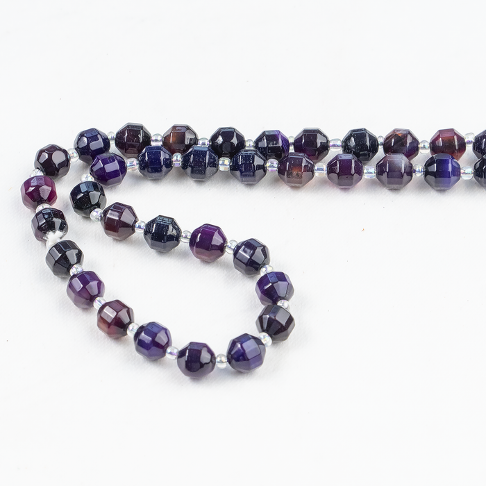 Purple Onyx Faceted Prism Cut Beads For Jewelry Making
