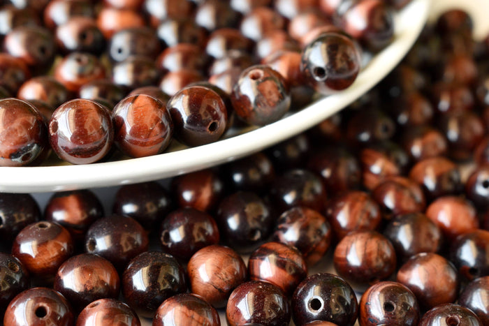 Red Tiger Eye Beads, Natural Round Crystal Beads 4mm to 12mm