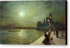 Reflections on the Thames, Westminster - Canvas Print